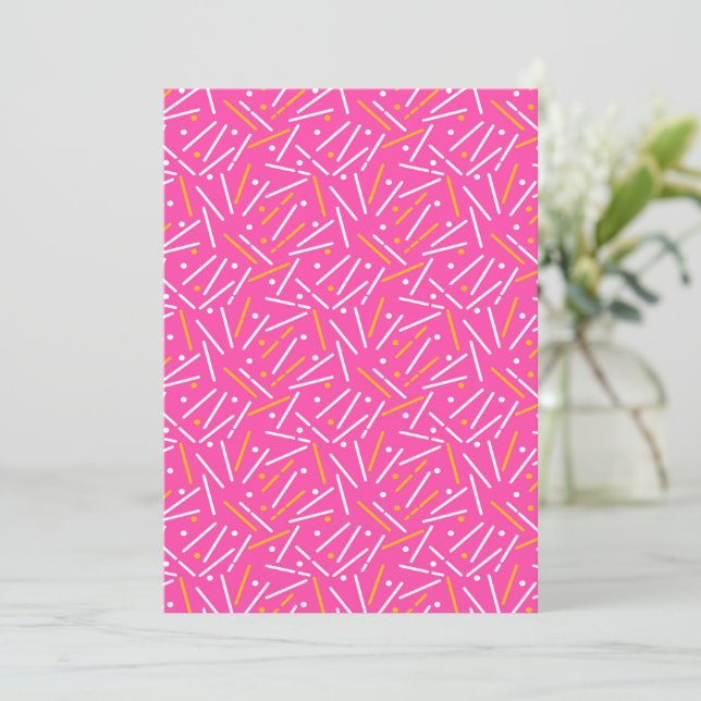 Lines Pattern 1 Thank You Card (Standing Front)