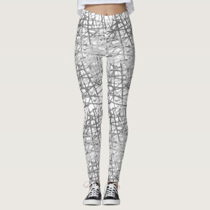 Lines pattern 2 tones w White BG Leggings