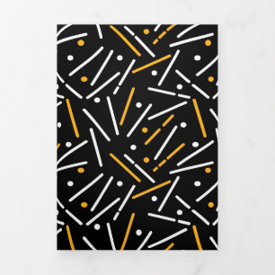 Lines Pattern 4 Tri-Fold Holiday Card