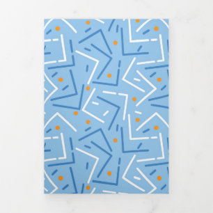 Lines Pattern 7 Tri-Fold Holiday Card