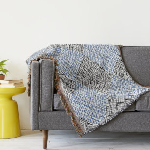 Lines pattern, free style throw blanket