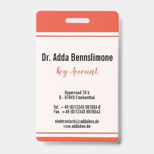 Lines Red Series ID Badge