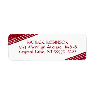 Lines & Stars Corners Red and White