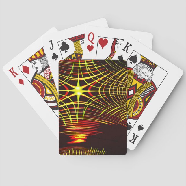 Lines that repeat in wave and light effect? playing cards (Back)