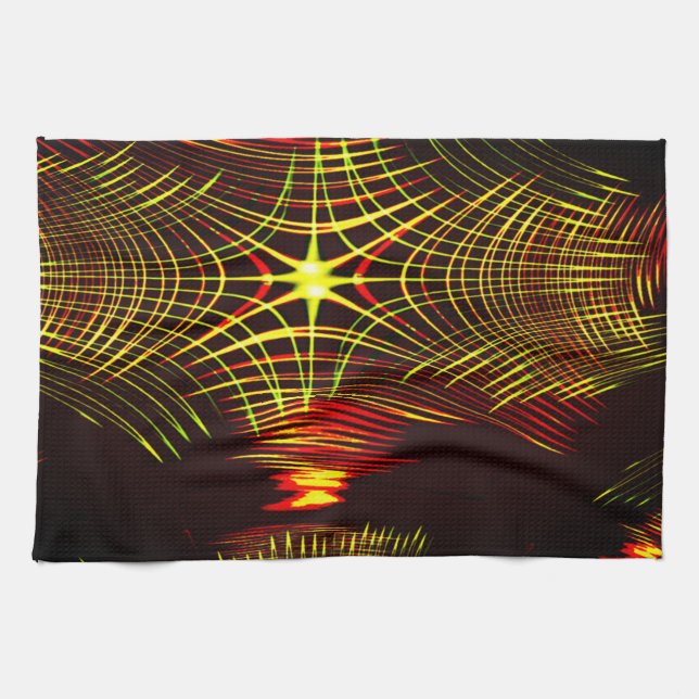 Lines that repeat in wave and light effect? tea towel (Horizontal)