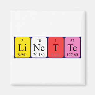 Linette periodic table name magnet