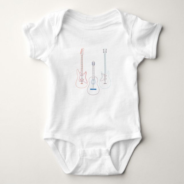 Linework Guitars Baby Bodysuit (Front)
