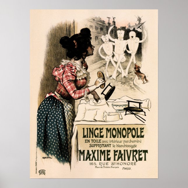 LINGE MONOPOLE Laundromat Clothes Auguste Roedel Poster (Front)