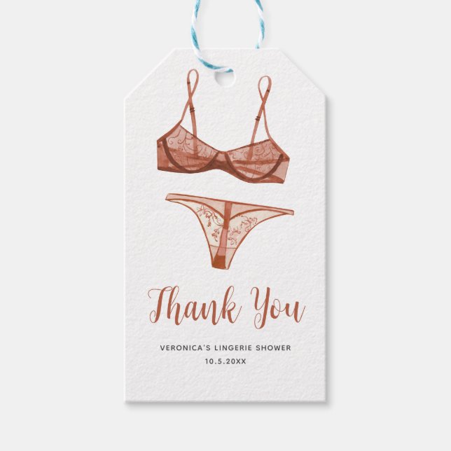 Lingerie Blush Bridal Gift Tags (Front)