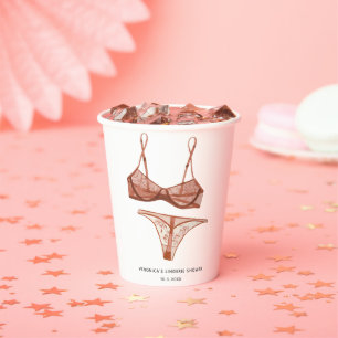 Lingerie Blush Bridal Paper Cups