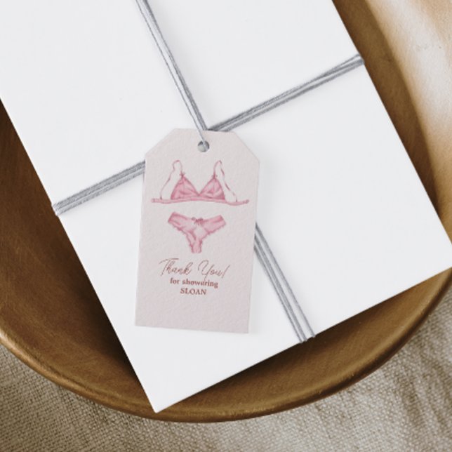 Lingerie Blush Bridal Shower Gift Tags (Creator Uploaded)