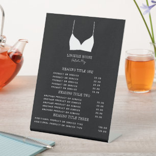 Lingerie Boutique Logo Pricing & Services  Pedestal Sign