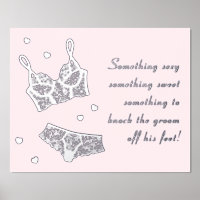 Lingerie Bridal Shower Bachelorette Party Sign