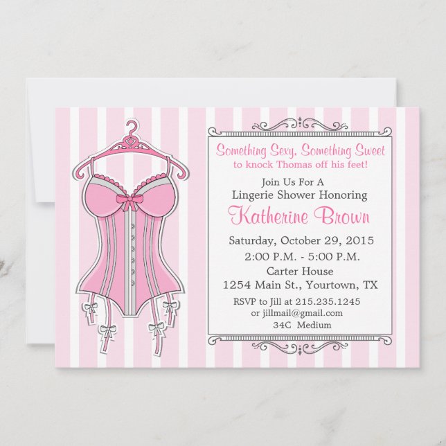Lingerie Bridal Shower Invitation (Front)