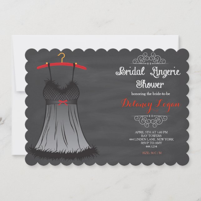 Lingerie Bridal Shower Invitations (Front)