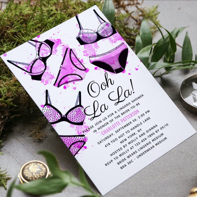 Lingerie Bridal Shower Panty Bachelorette Party Invitation (Creator Uploaded)