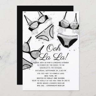 Lingerie Bridal Shower Panty Bachelorette Party Invitation