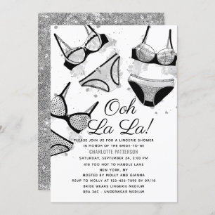 Lingerie Bridal Shower Panty Bachelorette Party Invitation