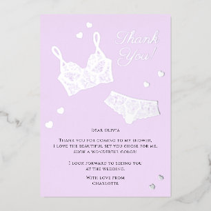 Lingerie Bridal Shower Panty Party Thank You