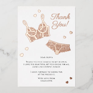 Lingerie Bridal Shower Panty Party Thank You