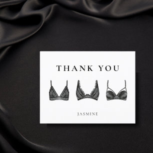 Lingerie Bridal Shower Thank You Card
