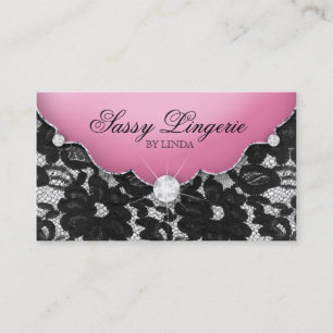 Lingerie Business Card Lace Pink Jewellery