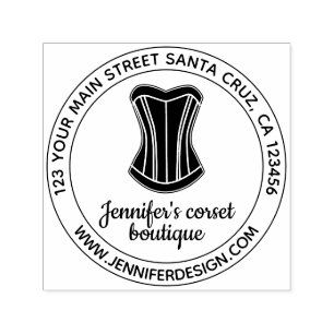 Lingerie Fashion Logo Corset Self-inking Stamp