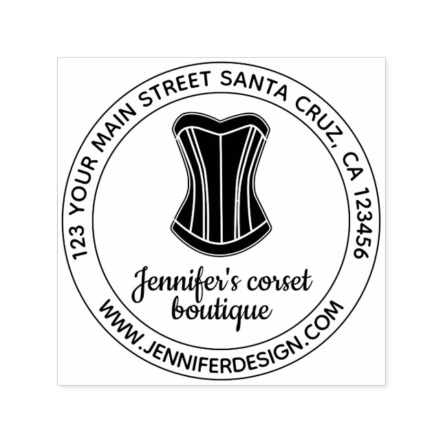Lingerie Fashion Logo Corset Self-inking Stamp (Design)