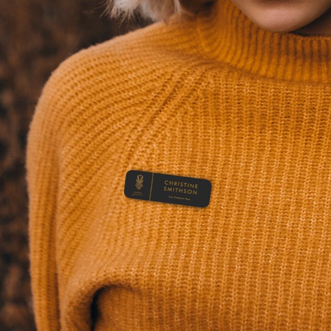 Lingerie Logo, Name And Title Classy Black Tag (Creator Uploaded)