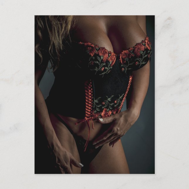 Lingerie Model Photo Postcard (Front)