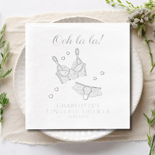 Lingerie Party Bridal Shower Bachelorette Party Foil Napkins