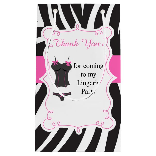 Lingerie Party Thank You Small Gift Bag (Front)