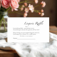 Lingerie Raffle | Black & White Bridal Shower