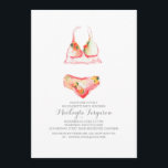 Lingerie Shower Bachelorette / Lingerie Party Invitation<br><div class="desc">lingerie bachelorette party - hen party invitation with beautiful lingerie decorated with vintage floral ornaments from pink,  blush and orange watercolor shades. Fun and creative invitation for fun lingerie party. Perfect invite for beach bachelorette party with swimming suits too.</div>