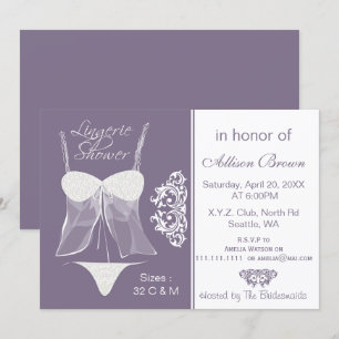 Lingerie Shower Bachelorette Party Invitations