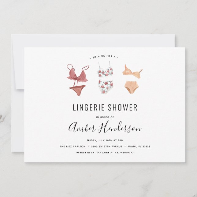 Lingerie Shower Invitation (Front)