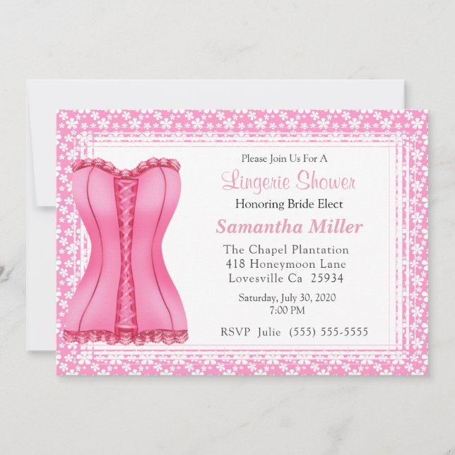 Lingerie Shower Invitations (Front)