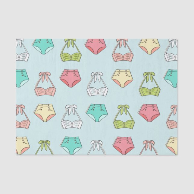 Lingerie Summer Swimsuit Shower Tissue Paper (Front)