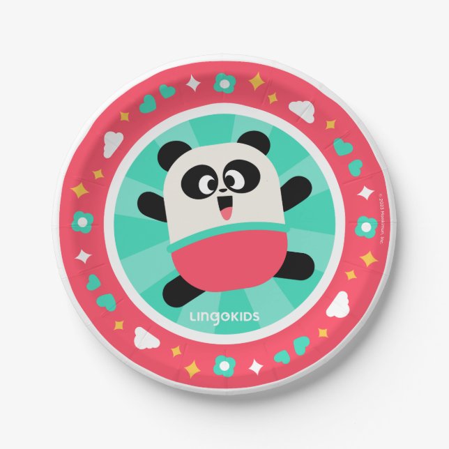 Lingokids Party Paper Plates with Elliot (Front)