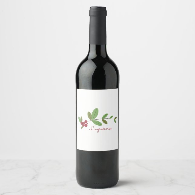 Lingonberries Wine Label (Front)