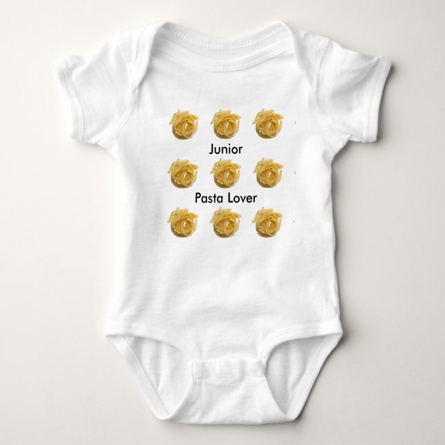 Linguine Junior Pasta Lover  Baby Bodysuit (Front)