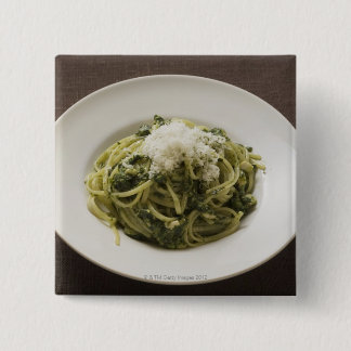 Linguine with pesto and Parmesan 15 Cm Square Badge