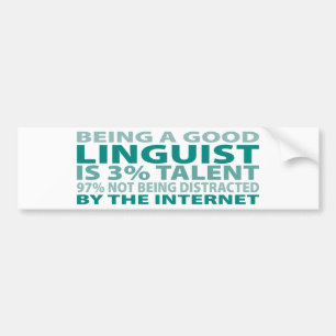 Linguist 3% Talent Bumper Sticker
