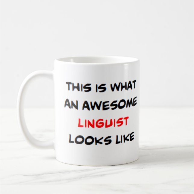 linguist, awesome coffee mug (Left)