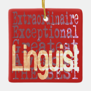 Linguist Extraordinaire Ceramic Ornament