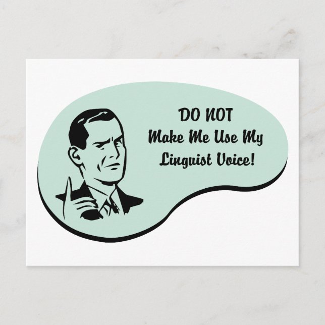 Linguist Voice Postcard (Front)
