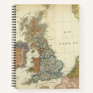 Linguistic map of British Isles Notebook