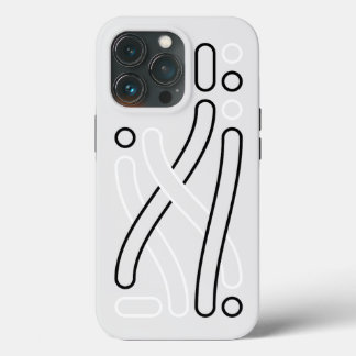 Linienmuster schwarz weiß grau iPhone Hülle iPhone 13 Pro Case