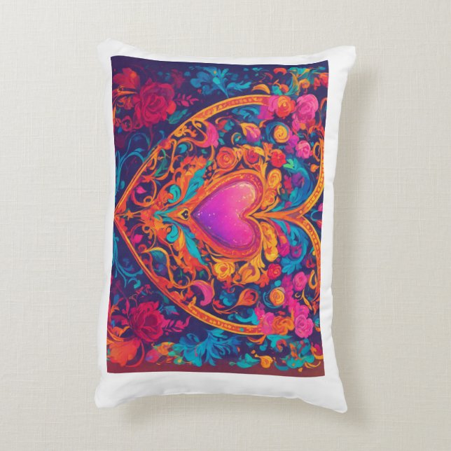 Linked by Heart. Decorative Cushion (Back(Vertical))