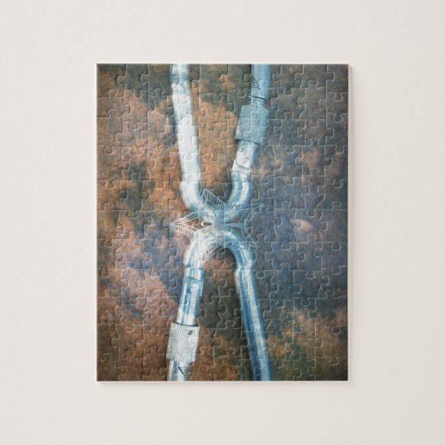 Linked Carabiners Art Print Jigsaw Puzzle (Vertical)
